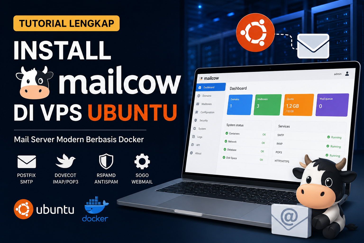 Tutorial Buat Email server sendiri dengan Mailcow di VPS Ubuntu