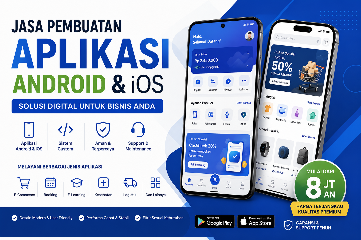 Jasa Pembuatan Aplikasi Android dan iOS Profesional